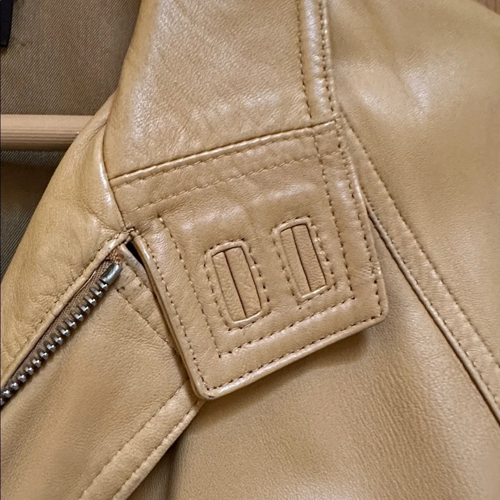 Bruno Magli Tan Leather Jacket - Picture 3 of 14